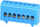 Borna lidhëse neutrale Simet 870N 7FS, 7x16mm², për shinë TS35, blu