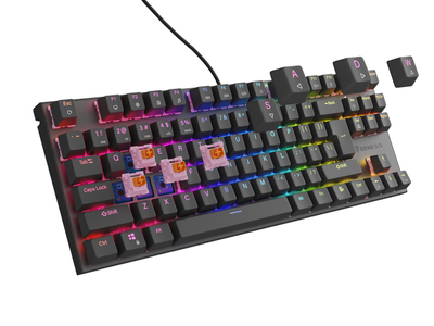 Tastierë Genesis Thor 303 TKL, Outemu Peach Silent, e zezë