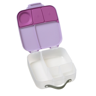 Kuti ushqimi për fëmijë b.box Snack Box Night Vision, me ndarje, e zezë