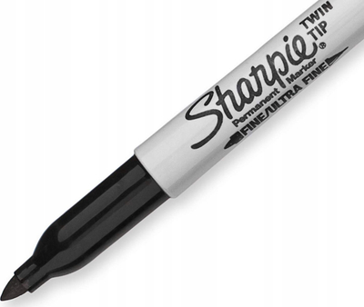 Marker permanent Sharpie Twin Tip, set 2 copë, i zi