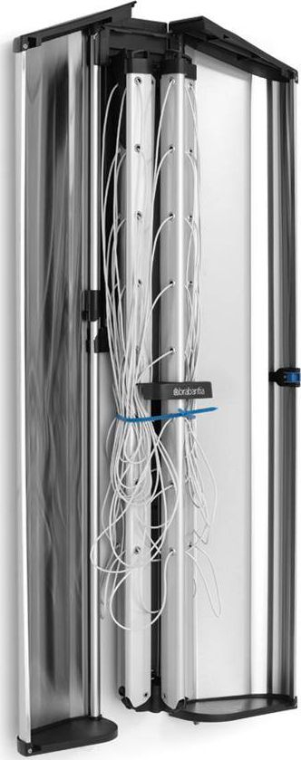 Tharëse rrobash murale Brabantia WallFix, çelik, 72.5\" x 72.5\", gri metalike