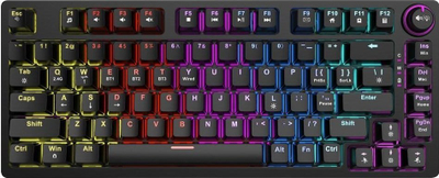 Tastierë mekanike wireless Savio Phenix, Gateron Red Pro, 82 taste, e zezë