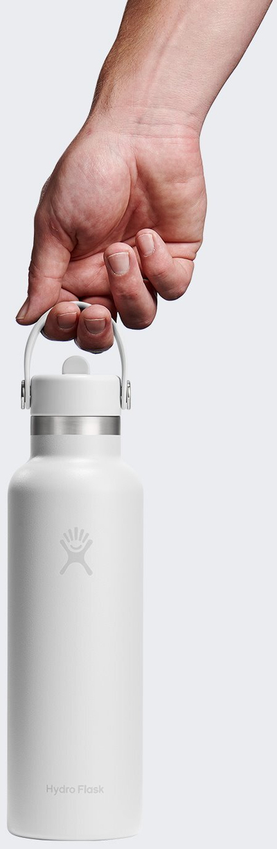 Shishe termike Hydro Flask, 621 ml, me pipë, e bardhë