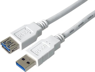 Kabllo zgjatues USB PremiumCord USB 3.0, 3m, 5 Gbit/s, e bardhë
