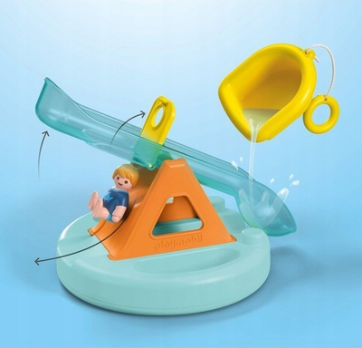 Lodër me uj Playmobil Junior Aqua Bathing Island 71687, me rrëshqitëse, për kalamaj 1+