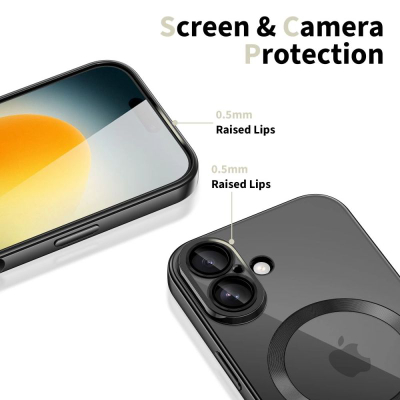 Këllëf telefoni Tech-Protect MagFlex për iPhone 17, MagSafe, transparent i zi