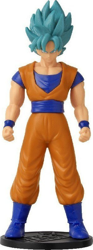 Figurë anime Dragon Ball Flash Series Super Saiyan Blue Goku, 7cm, me monedhë për koleksion, shumëngjyrëshe