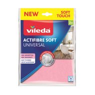Lecka pastrimi Vileda ACTIFIBRE Soft, mikrofibër, set 2 copë, gri dhe rozë