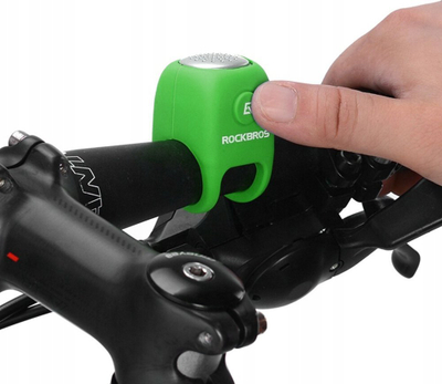 Horn biçiklete Rockbros CB1709GN, borí elektronike, silikon, jeshile