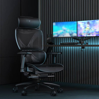 Гејминг столица ThunderX3 XTC Mesh, ергономска, дишлива мрежа, црна