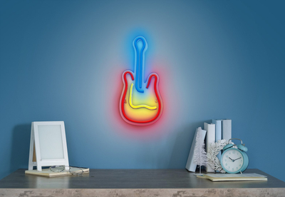 Декоративна масичка ламба Actis Neon LED ACS-NEON GUITAR, 25 lm, шаренолика