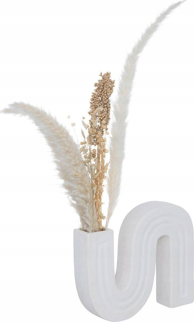 Vazo keramike dekorative Atmosphera Ceramic Vase For One Flower, për një lule, 25x21cm, e bardhë