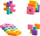 Set blloqesh magnetike PIXIO Abstract Neon, 60 copa, 5 ngjyra, shumëngjyrësh