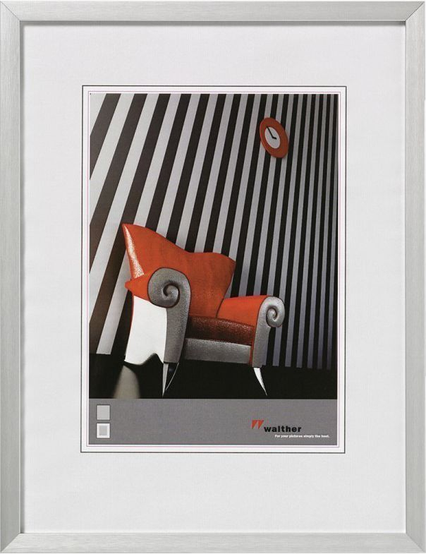 Kornizë për foto Walther, A4, 13 x 18 cm, e argjendtë