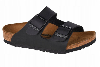 Sandale për kalamaj Birkenstock Arizona Kids, material Birko-Flor, Regular Fit, të zeza