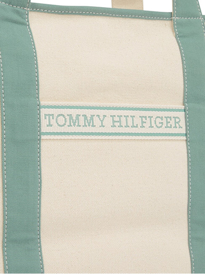 Çantë plazhi për femra Tommy Hilfiger, bezhë/e gjelbër