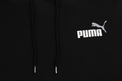 Bluzë me kapuç Puma ESS+ 2 Col Small Logo Hoodie FL për burra, e zezë