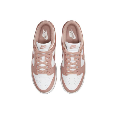 Патики Nike Dunk Low Rose Whisper, кожа, жени, беж и бела