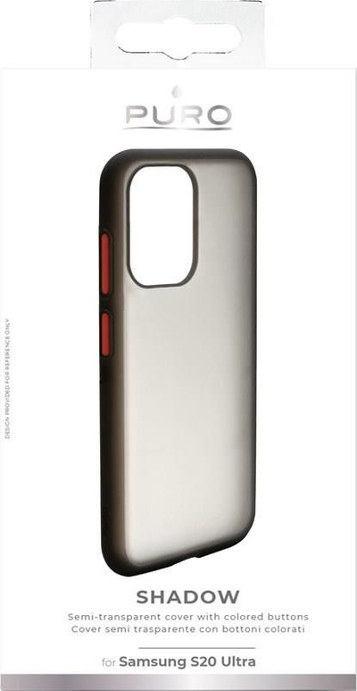 Mbrojtëse telefoni Puro Shadow Cover, Samsung Galaxy S20 Ultra, gjysmë transparente, me bufer anash