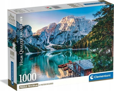 Сложувалка Clementoni Emerald Lake Braies, 1000 парчиња, многубоен