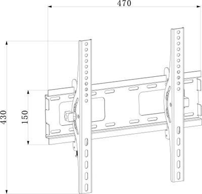 Mbajtëse muri për TV Techly ICA-PLB 231M, deri 55", e zezë