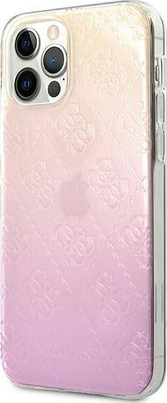 Kapak telefoni Guess Classic Collection për iPhone 12 / 12 Pro, hard case, me ngjyrë gradient, rozë
