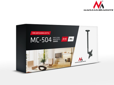 Mbajtëse tavani Maclean MC-504A S, 23-42", 30kg, e argjendtë