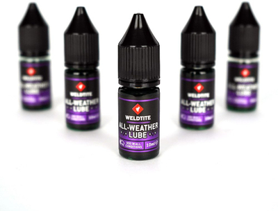 Vaj zinxhiri Weldtite All Weather Lube, 10ml, për mot të thatë dhe të lagësht