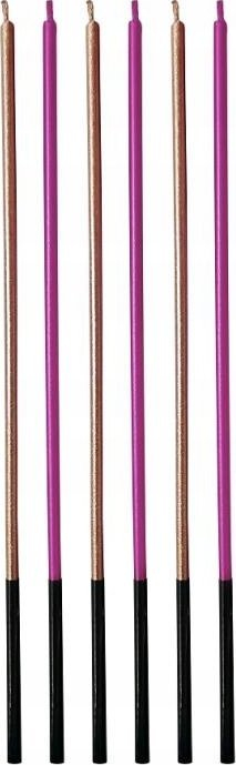 Qirinj dekorativ Godan Beauty and Charm Metallic, 17cm, set me 6 copë, rozë metalike