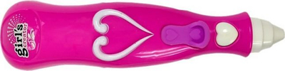 Set manikyri për kalamoj Girls Creator Nail Art Studio, me tharëse thonjsh, me shkëlqyes e stampë, rozë