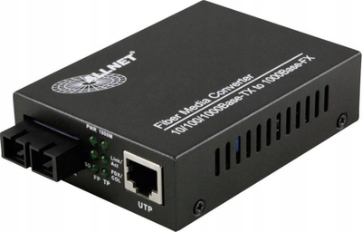 Media konvertues ALLNET ALL-MC105G-SC-SM, Gigabit 10/100/1000Mbps, SC single mode deri 20km, i zi
