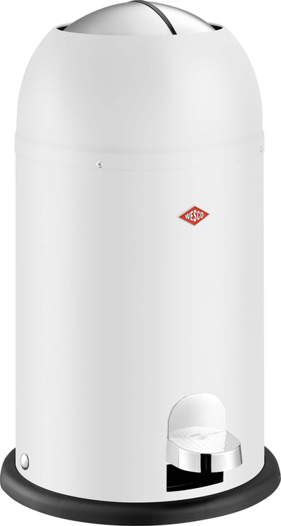 Кош за отпадоци Wesco Kickmaster Junior, 12L, со педала, мат бел