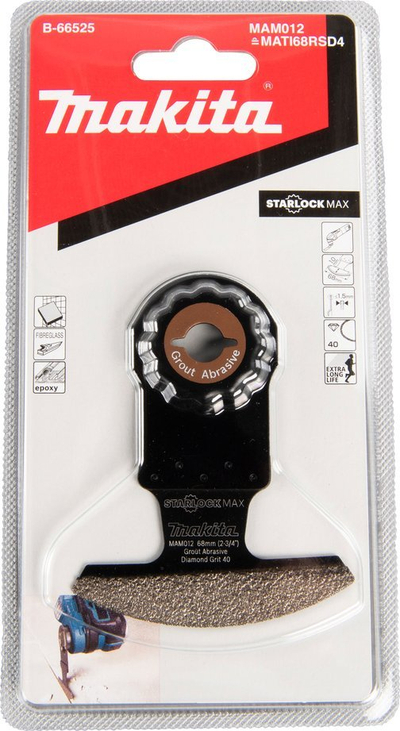 Teh diamanti gjysmë-rreth Makita B-66525, 68mm, për vegël multifunksionale, i zi