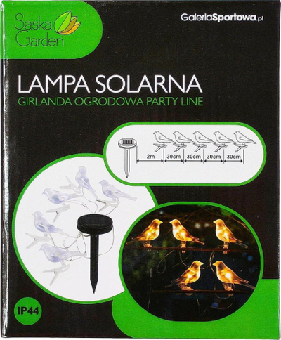 Girlandë solare Saska Garden Party Light, 5LED, zogj