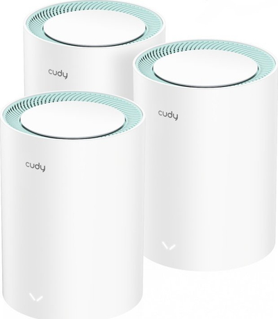 Sistem Mesh Wi‑Fi Cudy M1300, 3‑pack, dual‑band, i bardhë
