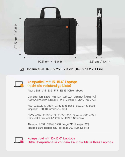 Çantë laptopi Inateck Corsair, 13\", për MacBook 14\", gri