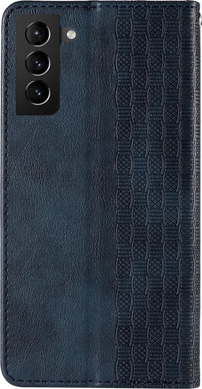 Këse portofol telefoni Hurtel Samsung Galaxy A23 5G, me magnet, me rrip dore, blu e errët