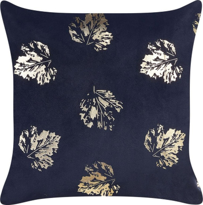 Jastëk dekorativ Beliani GOLDENROD, set 2 copë, velvet, 45x45 cm, i zi