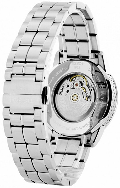 Orë dore për meshkuj Tissot T-Classic Luxury Powermatic 80, e argjendtë