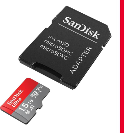 Мемориска картичка SanDisk Ultra microSDXC, 1.5TB, 150MB/s A1 Class 10 UHS-I, црвена сива