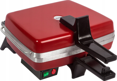 Aparat waffle Dezal 301.5 Profi W, 1300W, pllaka jo ngjitëse, i kuq