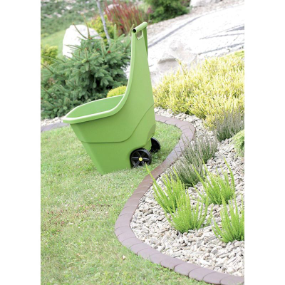 Palisadë kopshti Prosperplast Flat Stone, 12cm, 3.8m, gri