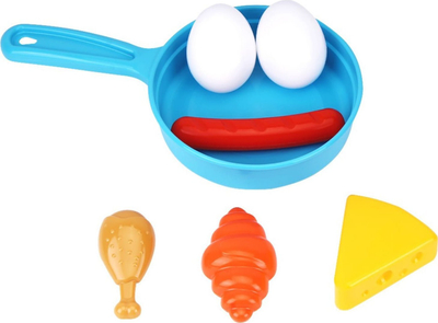 Set loje kuzhine Technok Breakfast, tigan plastik, aksesorë mëngjesi, shumëngjyrësh