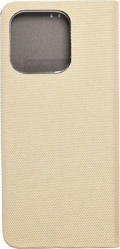 Këse libri Sensitive për Xiaomi Redmi 12C, me magnet, me xhep karte, ngjyrë ari