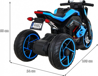 Motor elektrik për fëmijë Ramiz Motor Future Blue, 50W, bateri 12V, blu