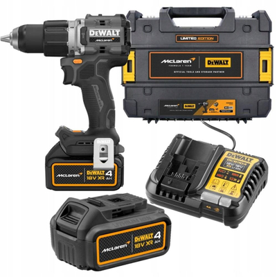 Безжична ударна дупчалка/завртувач DEWALT McLaren DCD85MM2T QW, 18V, 4Ah, жолта