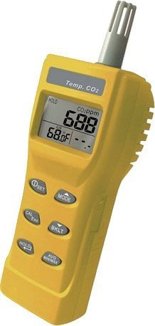 Matës dioksidi karboni VZ7752, sensor NDIR, ekran LCD, portokalli