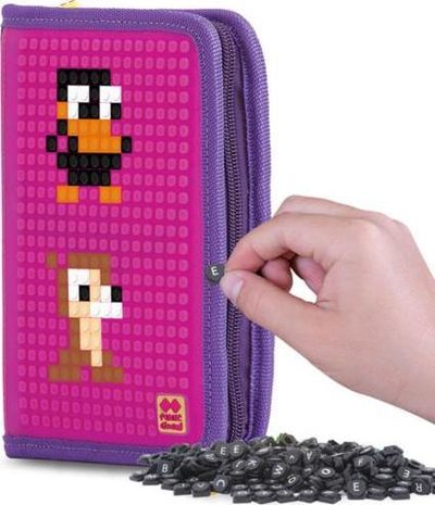 Pena PIXIE CREW, 19 cm, me silikon dhe piksel, fuchsia vjollcë