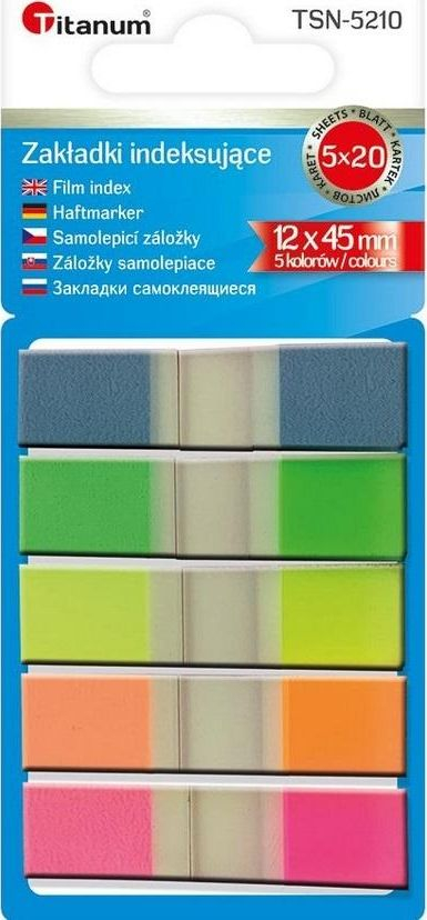 Letër ngjitëse Titanum Fluo, 12x45mm