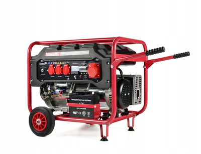 Gjenerator benzine Tvardy 15 HP, 6.6 kW, me ndezje elektrike, i kuq